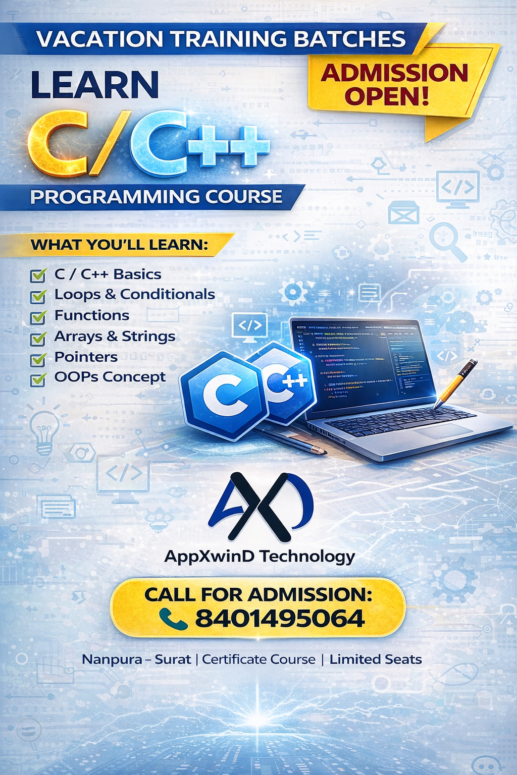 Coding with C & C++ Course in Surat
