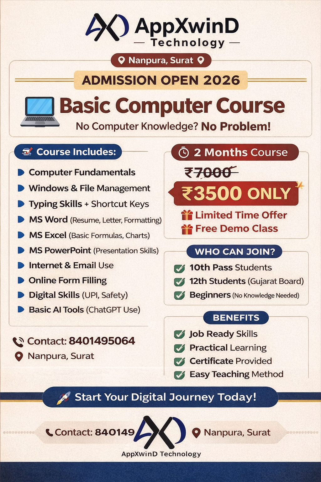 Basic Computer Course Course in Surat