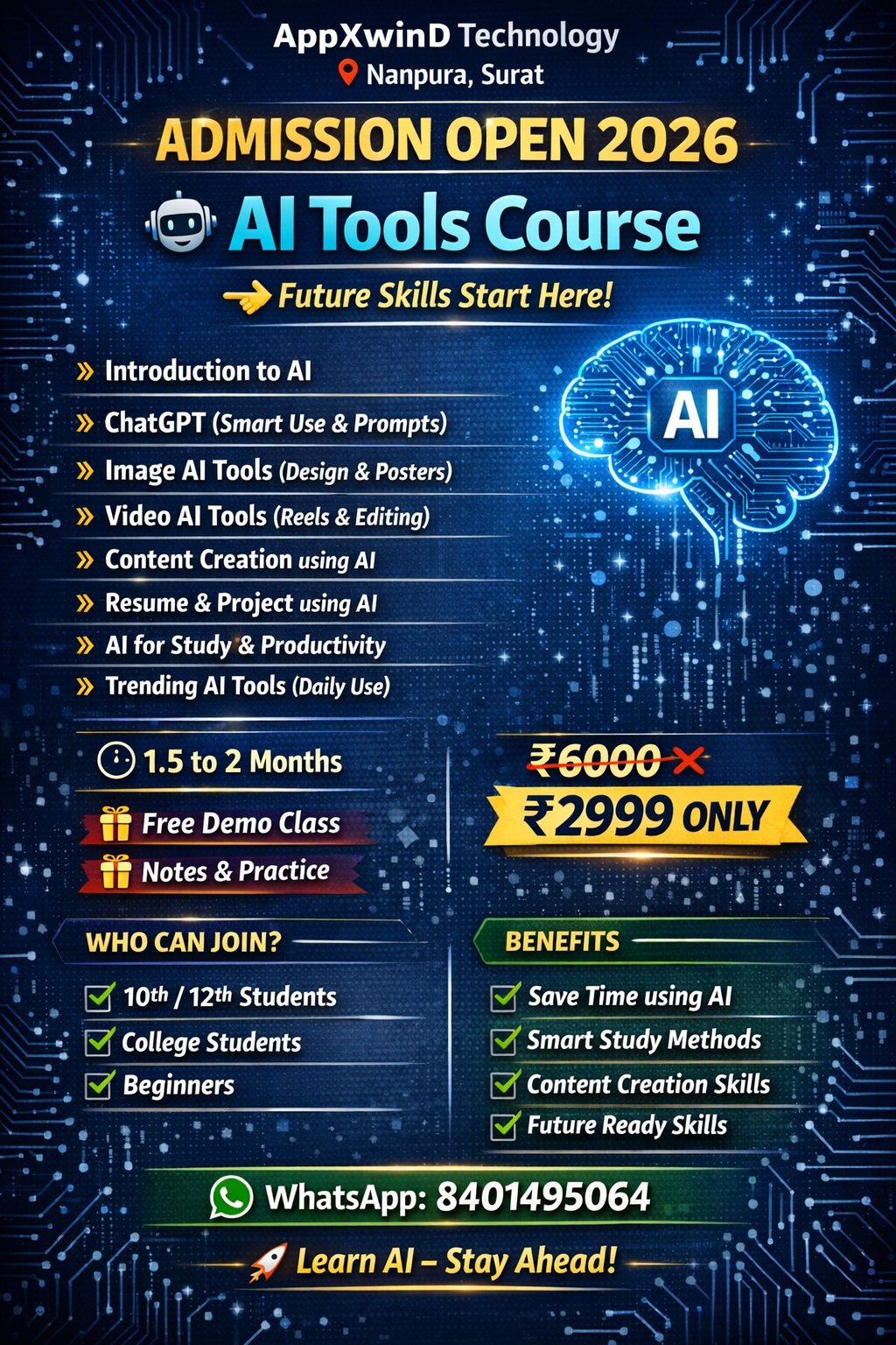 AI and AI tools mastery Course in Surat